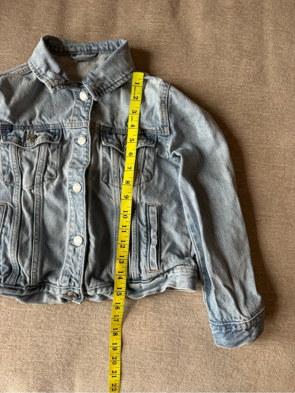 Gap Girls Light Wash Denim Jean Jacket Classic Trucker Vintage Wash Large